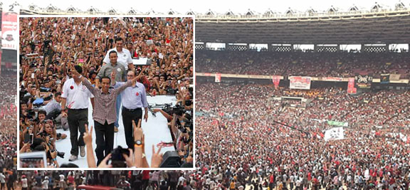 Konser Salam Dua Jari, Puncak Kampanye Jokowi - JK di Mata Media Asing